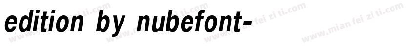 edition by nubefont字体转换